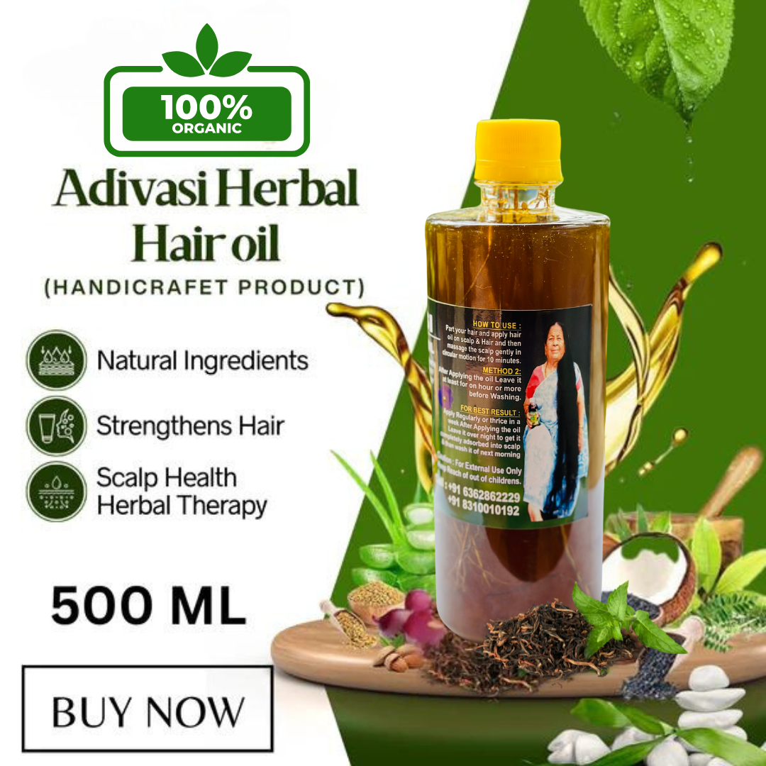 Adivasi Herbal Hair oil with (4.9 ⭐⭐⭐⭐⭐ 28,876k+ REVIEWS) Globally