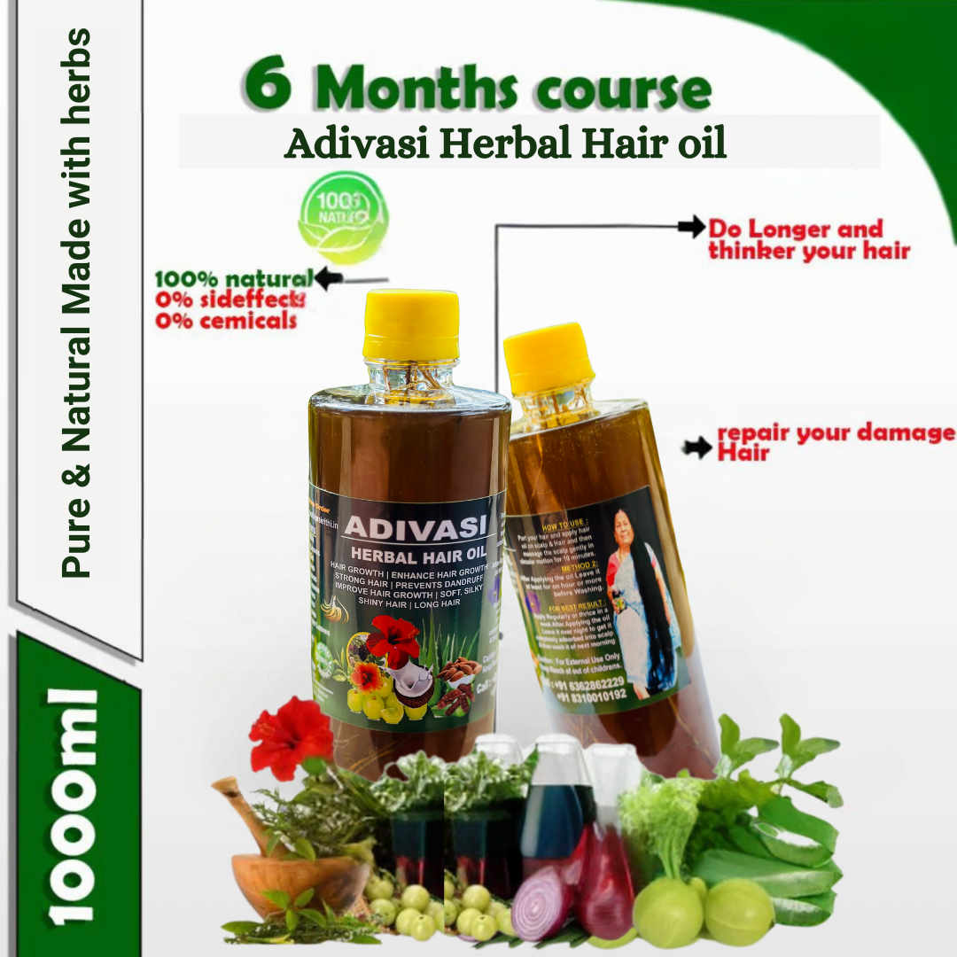 Adivasi Herbal Hair oil with (4.9 ⭐⭐⭐⭐⭐ 28,876k+ REVIEWS) Globally