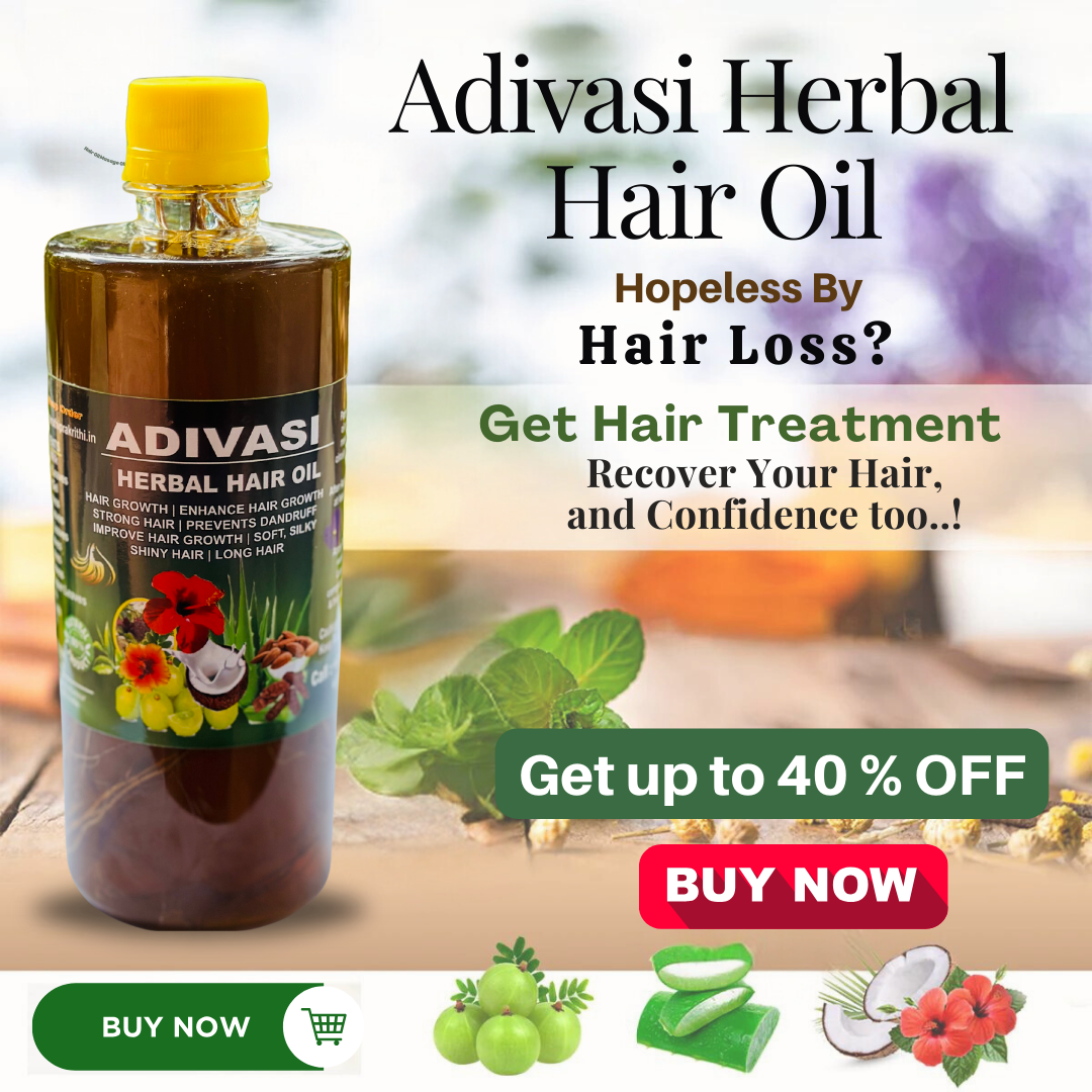 Adivasi Herbal Hair oil with (4.9 ⭐⭐⭐⭐⭐ 28,876k+ REVIEWS) Globally